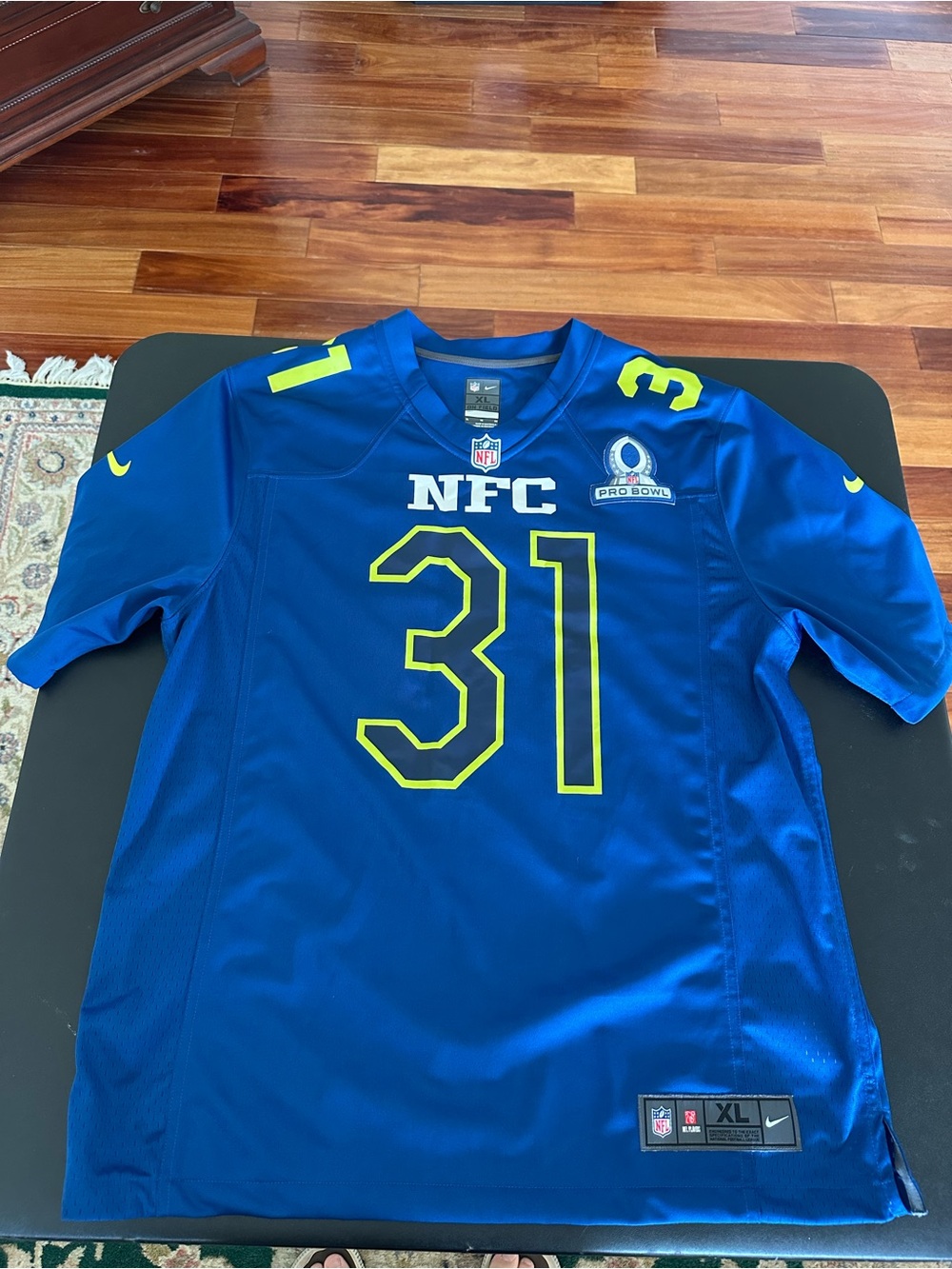 Nike NFC Pro Bowl Men's Jersey - Blue/Neon Yellow (Size XL) David Johnson
